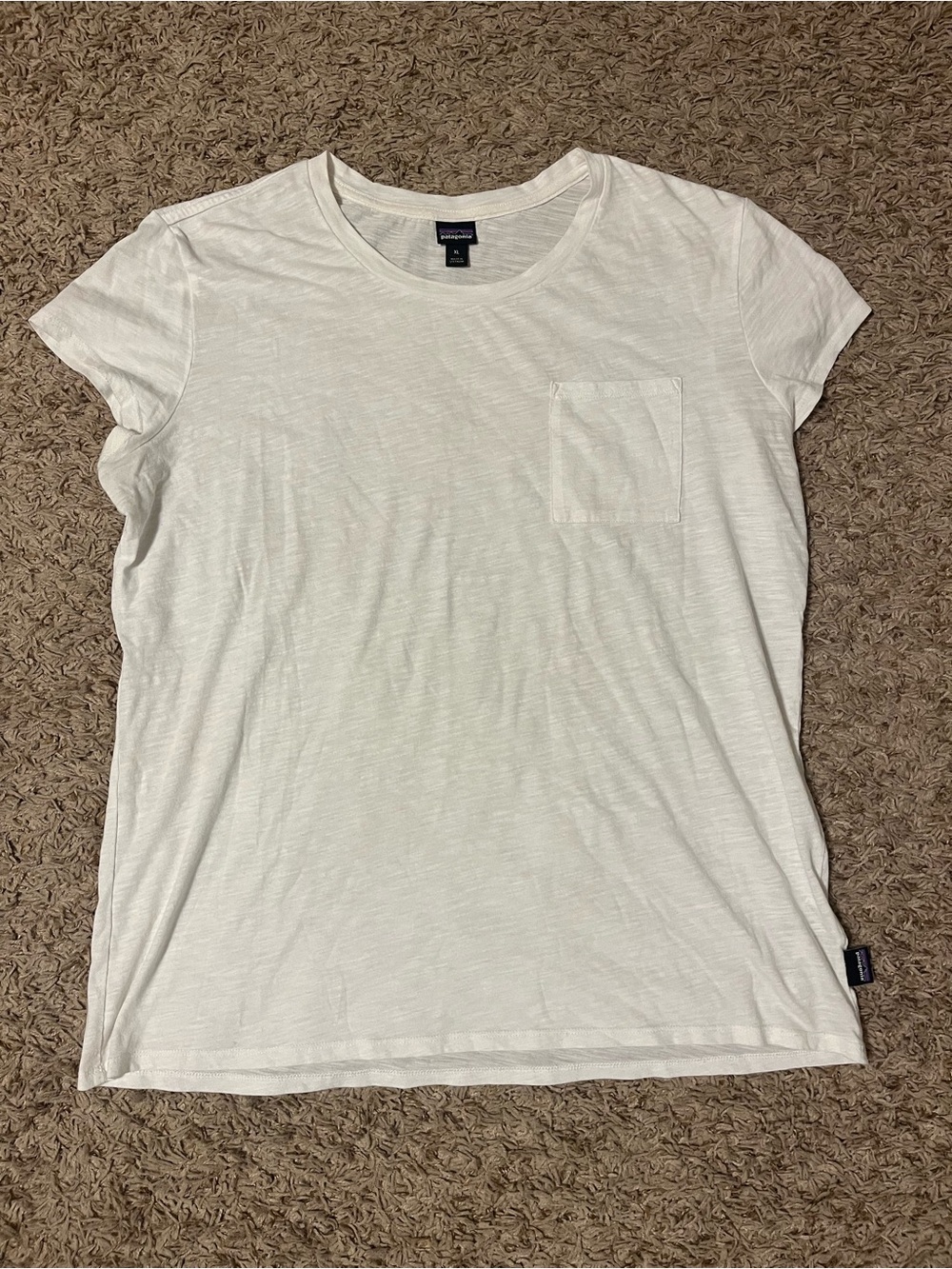 White Short-Sleeve Pocket Tee by Patagonia